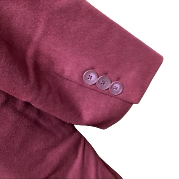 WOMENS ELLOS WOOL BLEND PEA COAT IN WINE. SIZE 22 - Picture 4 of 5